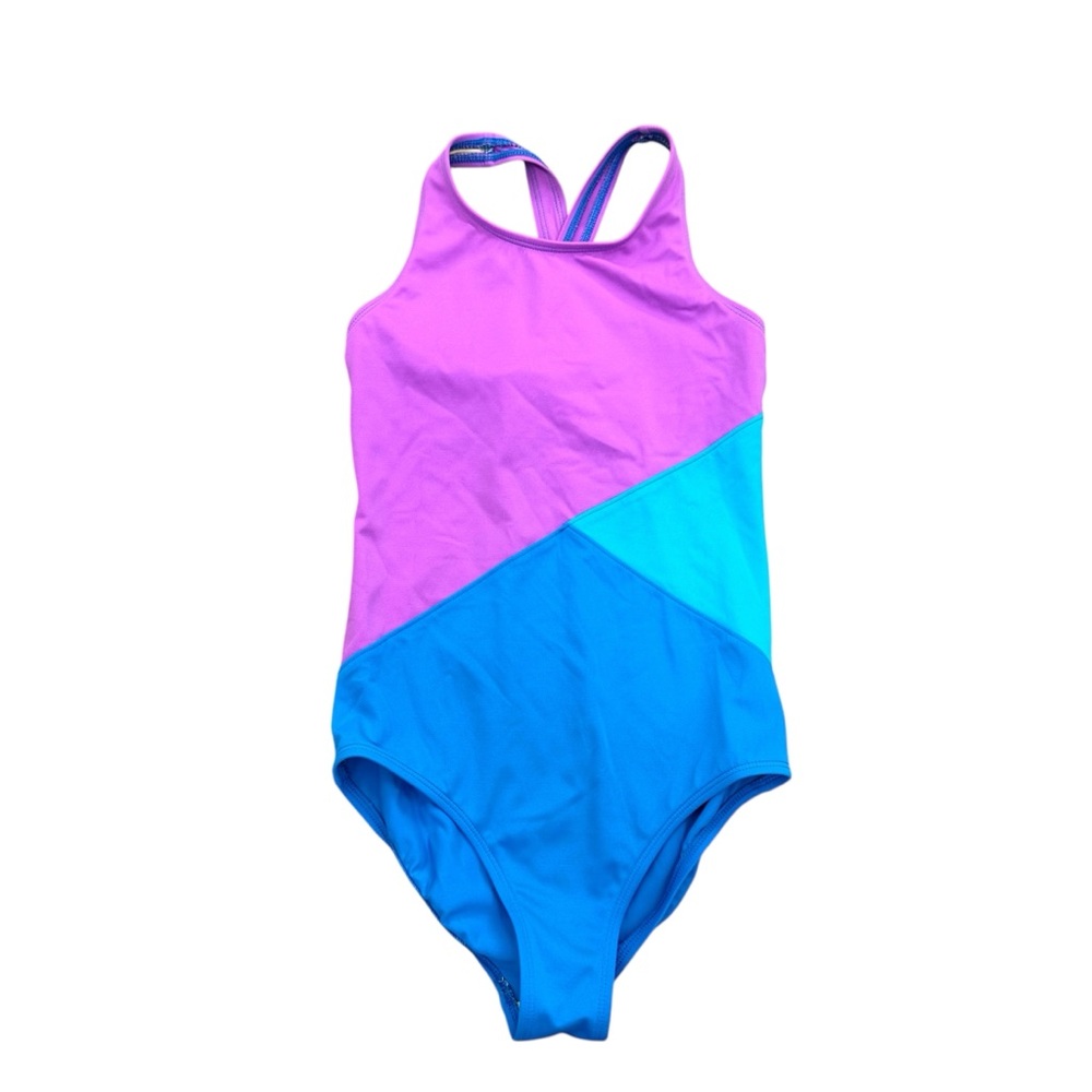 Lands’ End One Piece Swimsuit Colorblock‎ Size 10